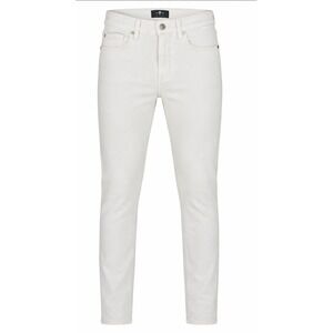 7 For All Mankind White High Waist Skinny Ankle Jeans Womens 28 Stretch USA Made